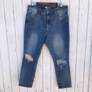 Old Navy power straight high rise jeans 14